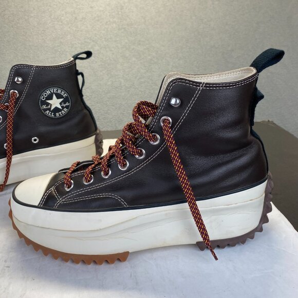 Converse Run Star Hike High Top Leather Brown Mens Size Men's 8.5 Women's 10 - Picture 16 of 16